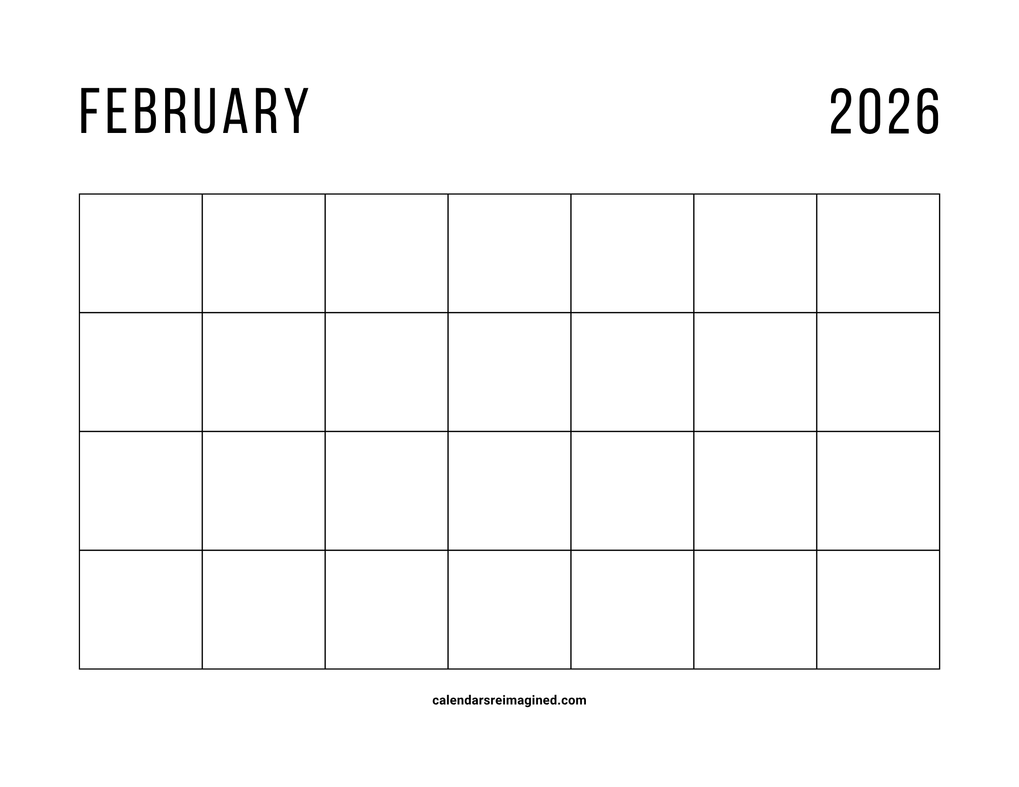 February 2026 Calendar