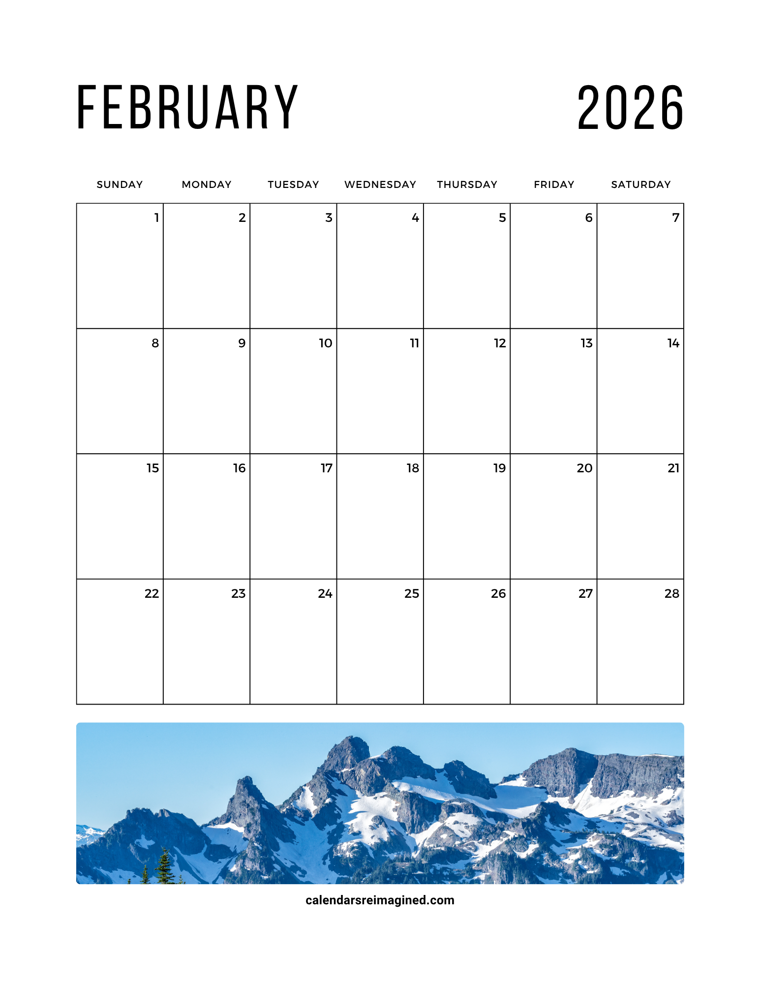 February 2026 Calendar